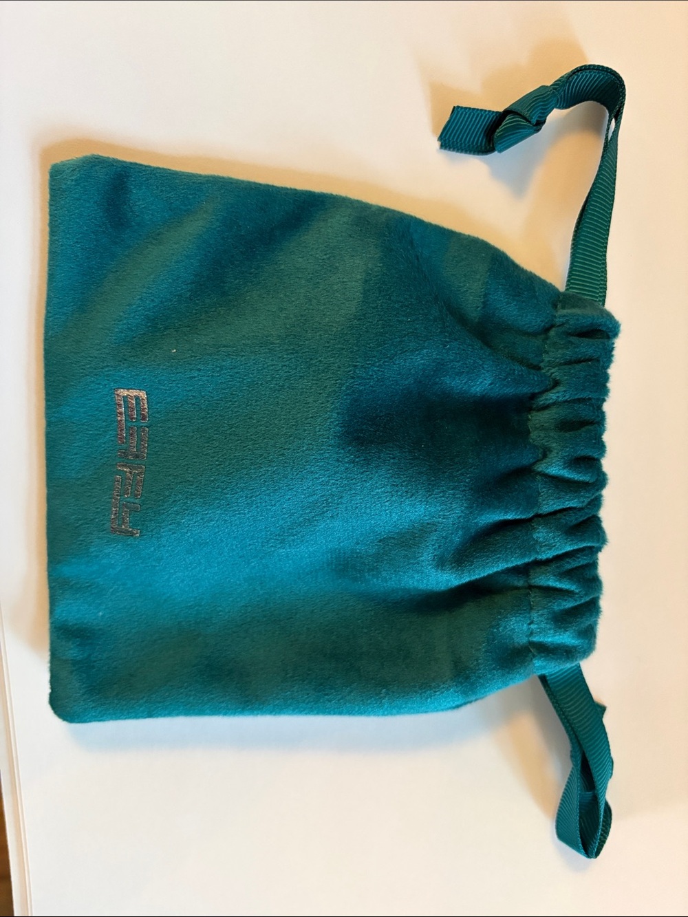 EFFY Emerald Green Velvet Drawstring Pouch NWOT